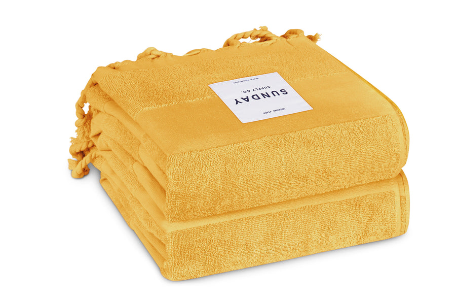 Golden Beach Towel Set of 2 Beach Towel Set