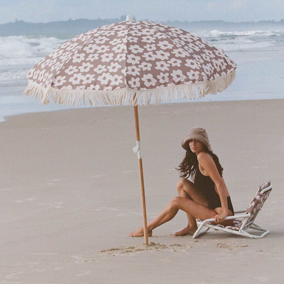 Husk Flower Beach Umbrella