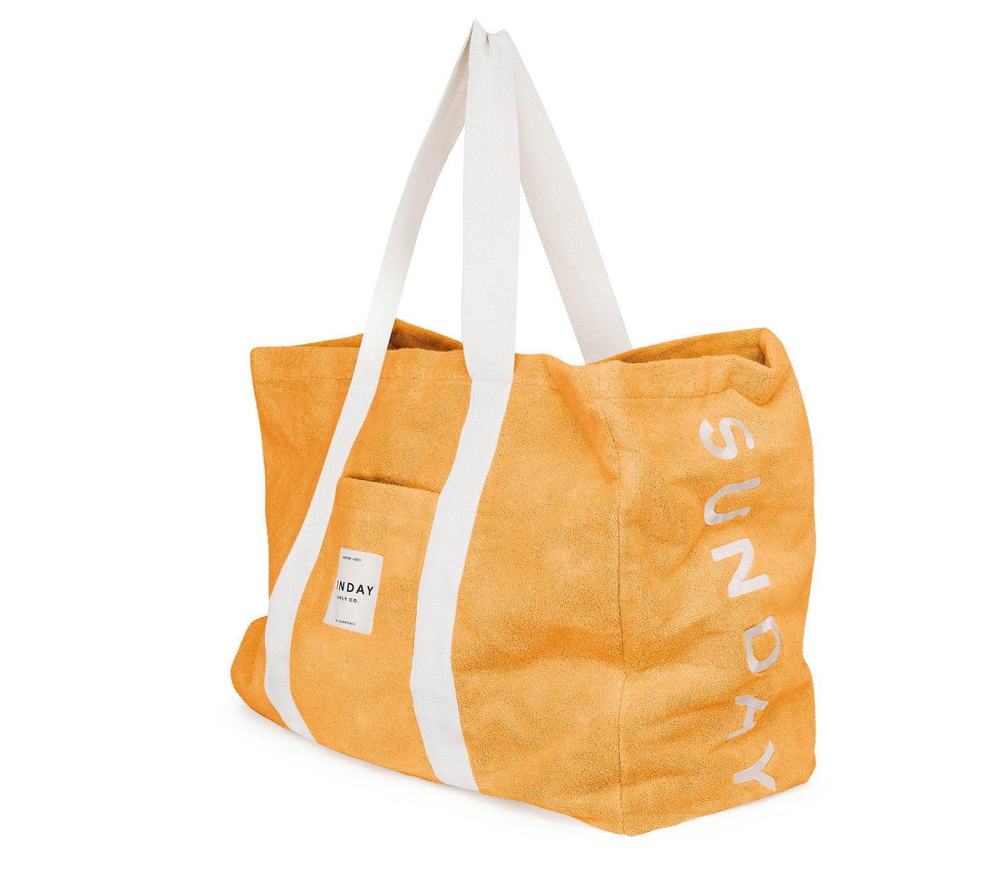 Golden Towelling Beach Bag