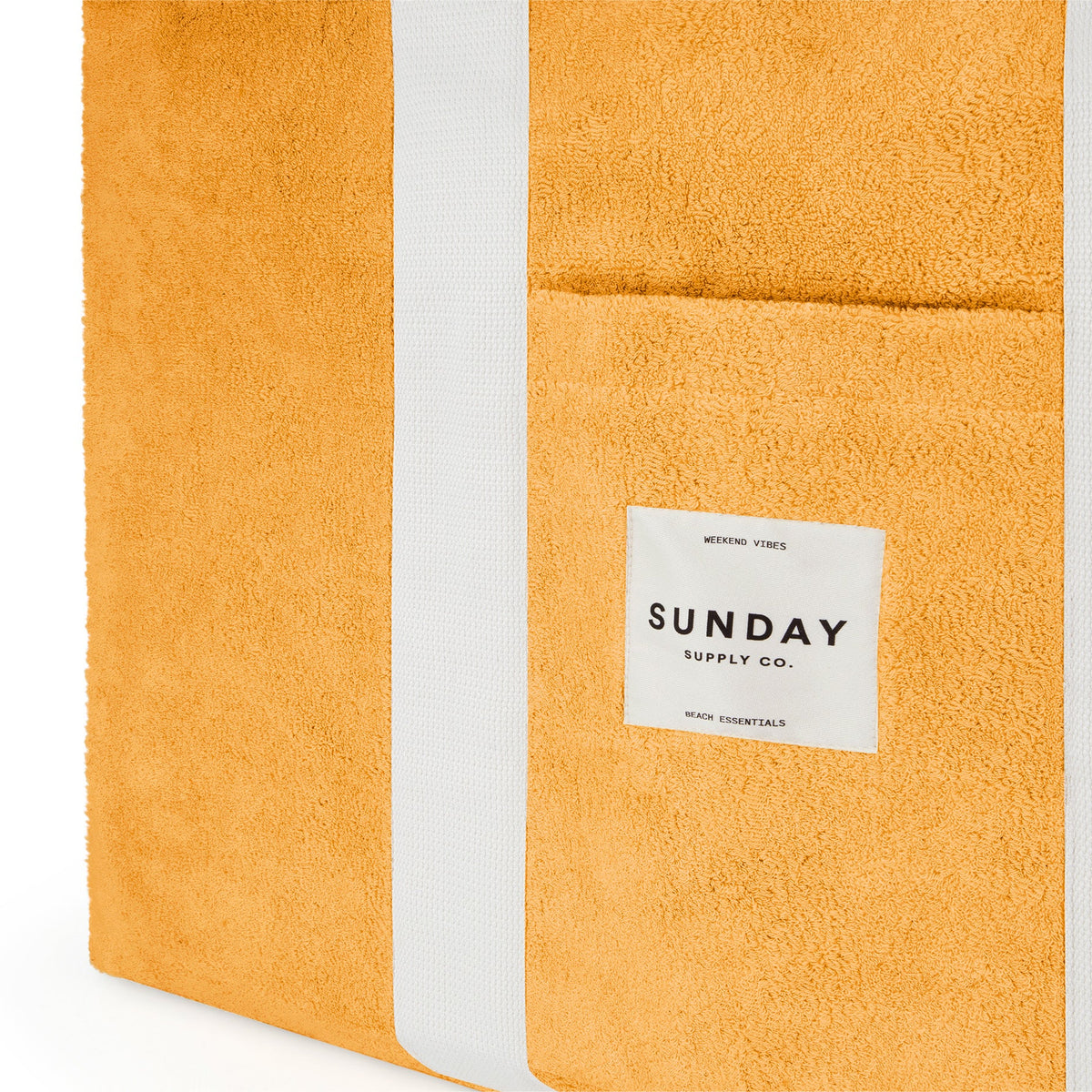 Golden Towelling Beach Bag