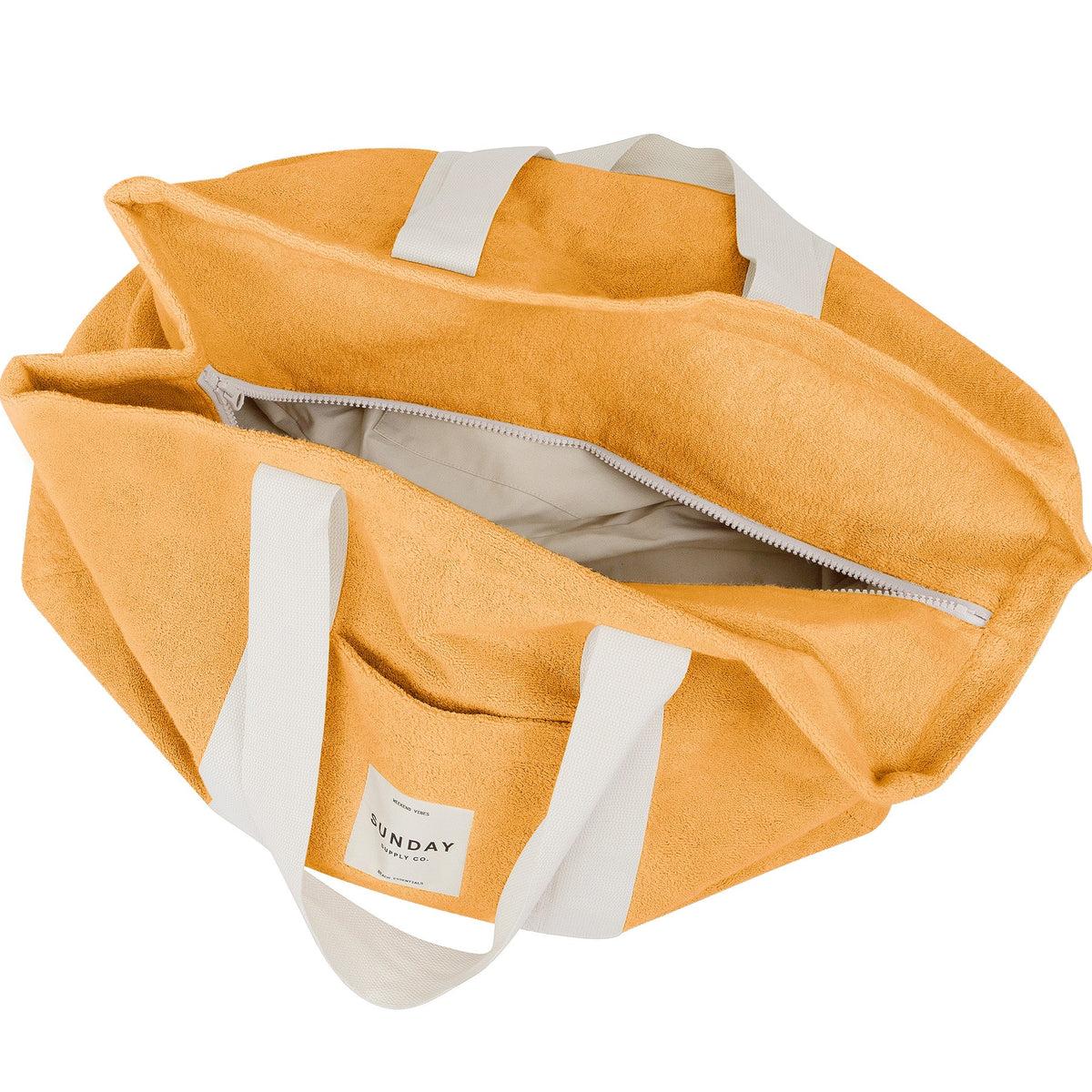 Golden Towelling Beach Bag