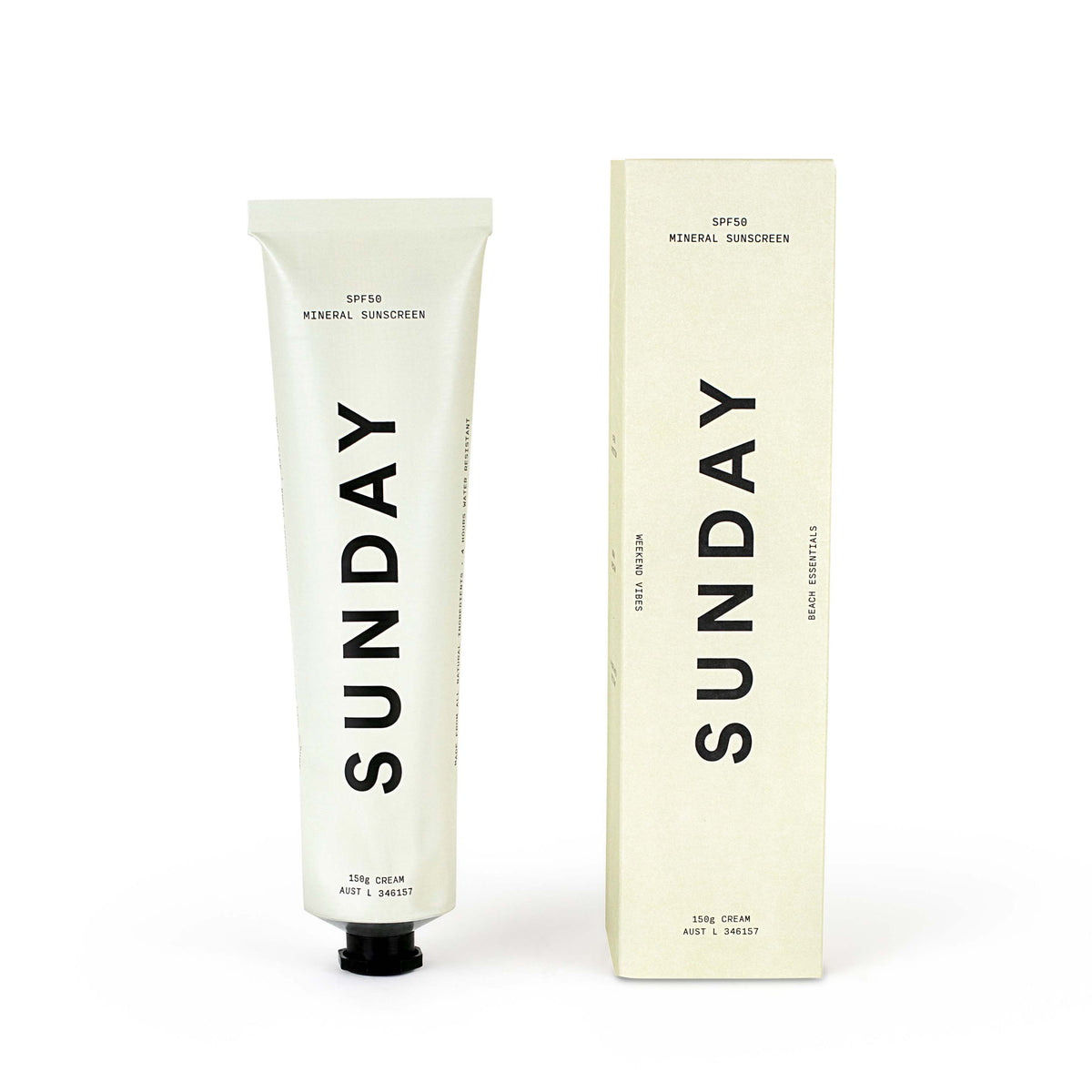 Natural Mineral Sunscreen SPF50 Aluminium Tube and Carton