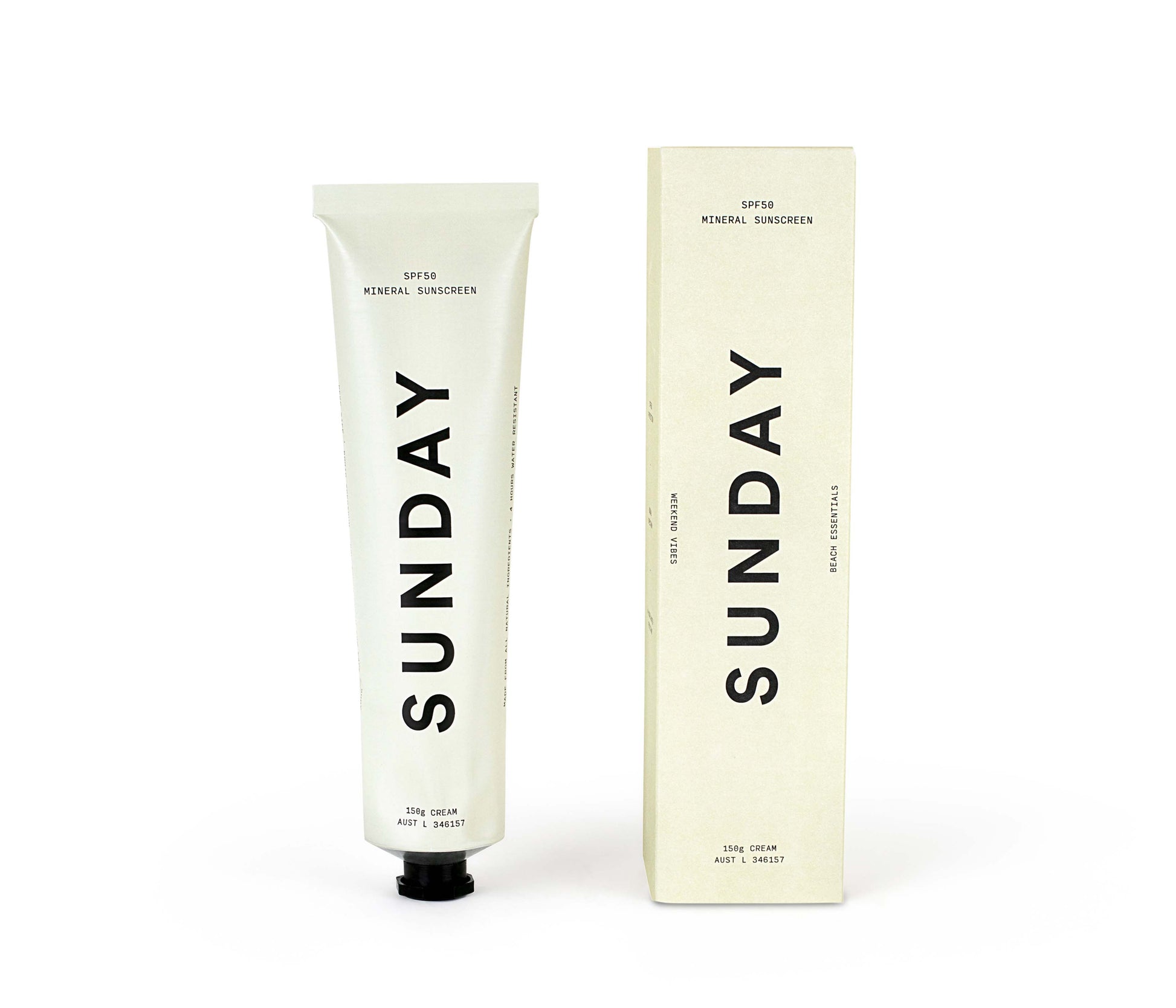 Natural Mineral Sunscreen SPF50 Aluminium Tube and Carton