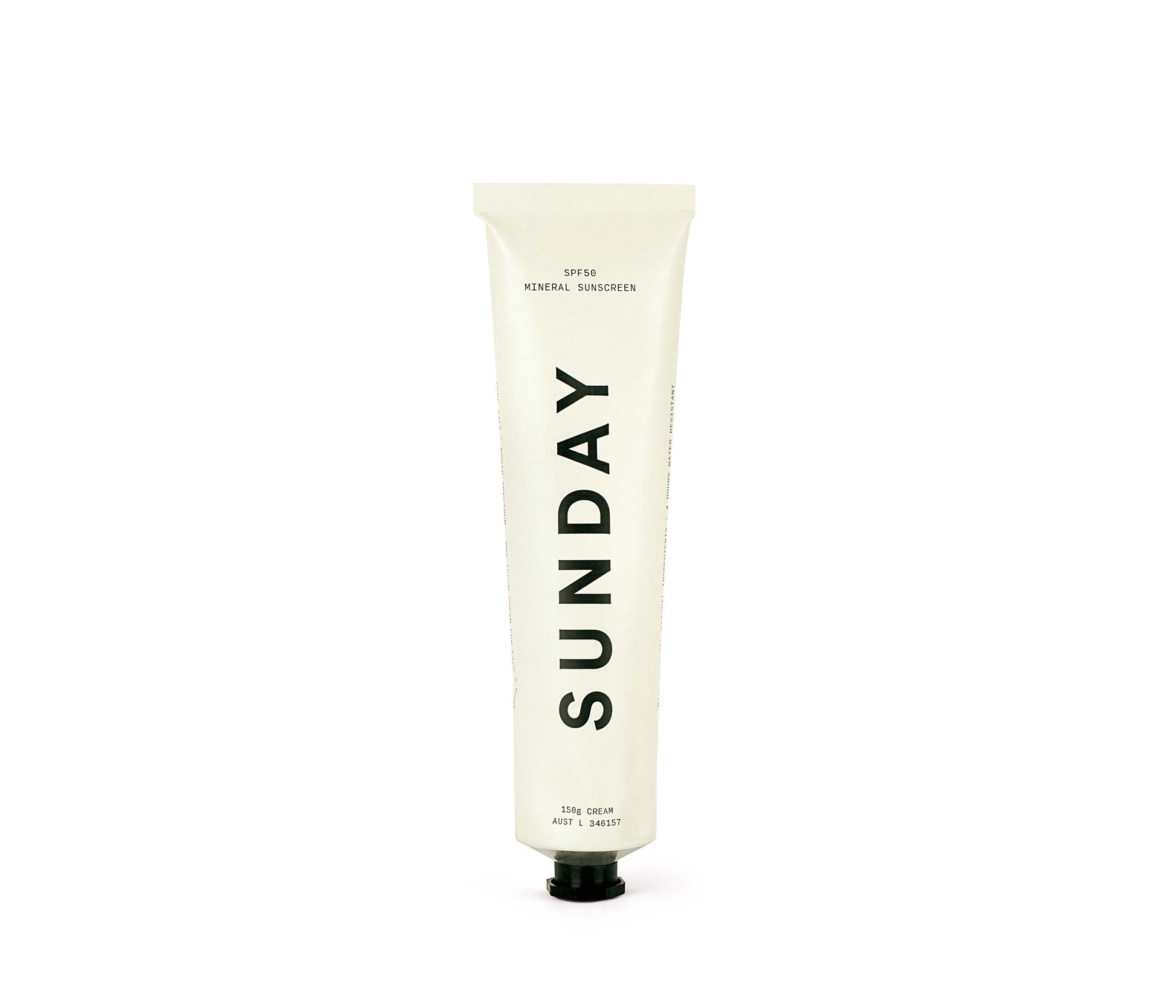 Natural Mineral Sunscreen SPF50 Aluminium Tube Front 